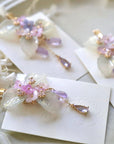 Pink Purple Hydrangea Leaf Hair Clip