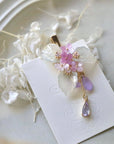 Pink Purple Hydrangea Leaf Hair Clip