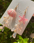 Pink Starfish Earrings