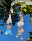 Ocean Dream Blue Shell Earrings