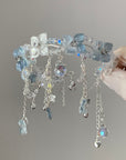 Silver Blue Hydrangea Bracelet