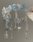 Silver Blue Hydrangea Bracelet