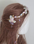 Pink Purple Hydrangea Leaf Hair Clip