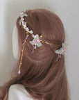 Pink Purple Hydrangea Leaf Hair Clip