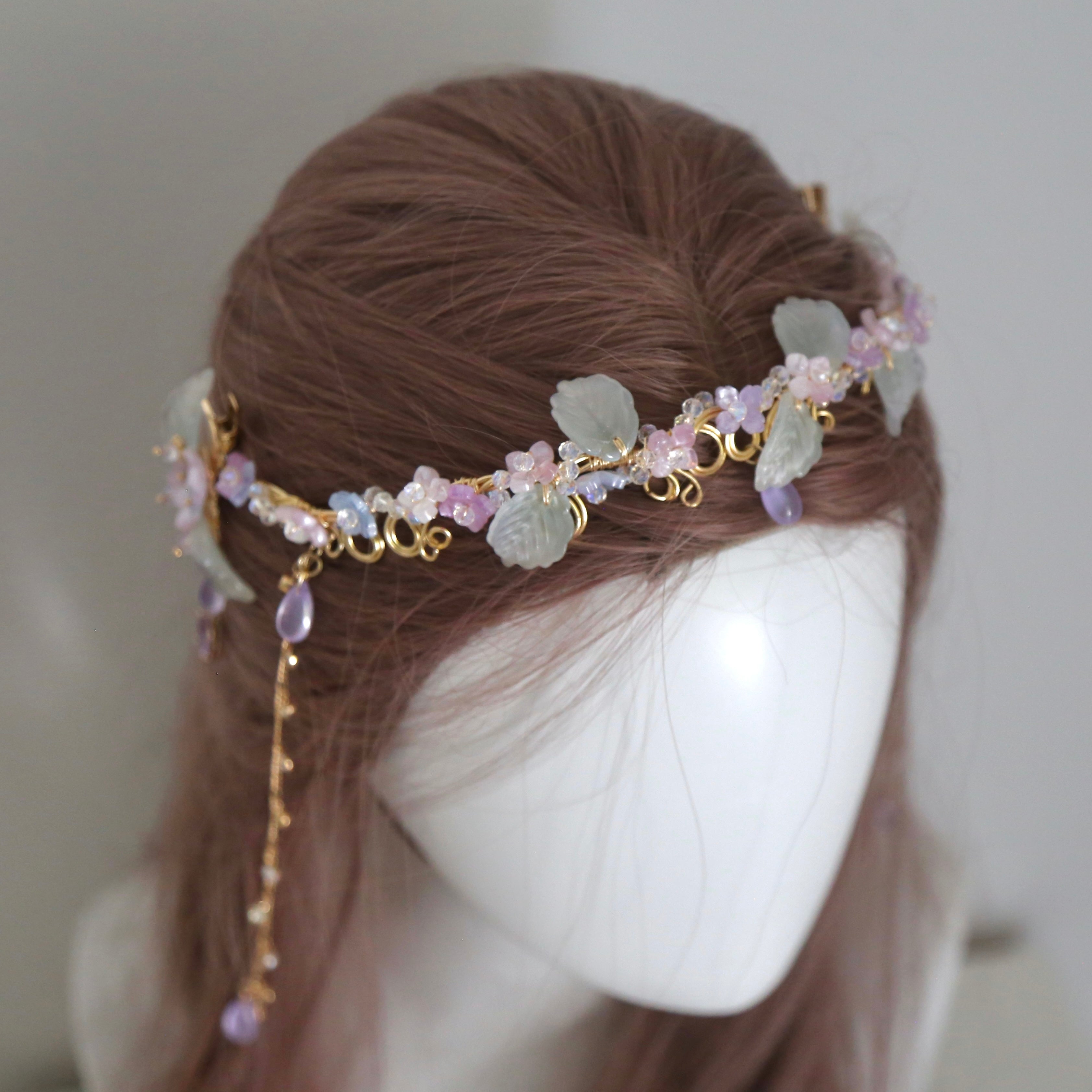 Purple Hydrangea Tiara