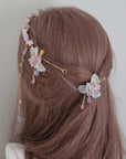 Pink Purple Hydrangea Leaf Hair Clip