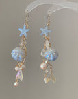Ocean Dream Blue Shell Earrings