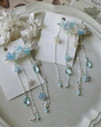Blue Hydrangea Hair Clip