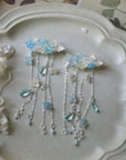 Blue Hydrangea Hair Clip