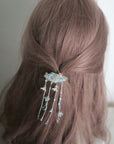Blue Hydrangea Hair Clip