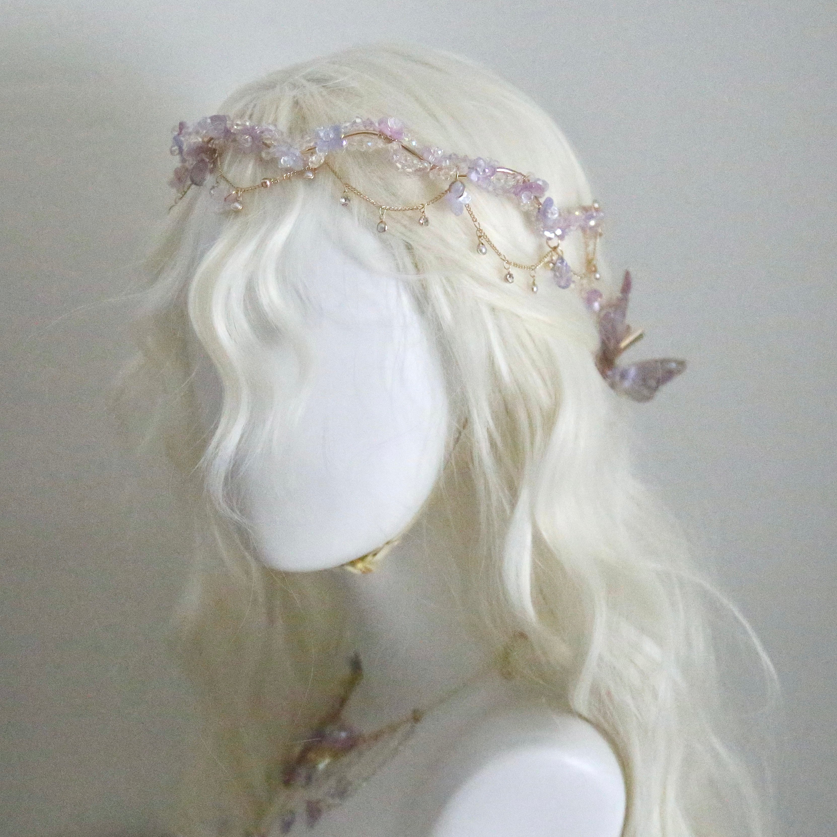 Hydrangea Crystal Tiara Headband