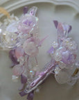 Purple Rose Claw Clip