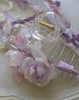 Purple Rose Claw Clip