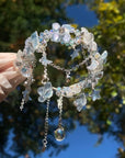 Silver Blue Hydrangea Bracelet