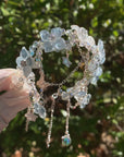 Silver Blue Hydrangea Bracelet