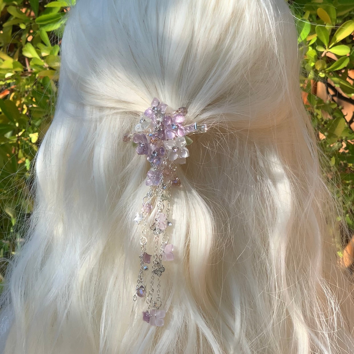 Lavender Hydrangea Star Hair Clip