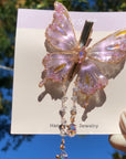 Wire-Wrapped Resin Butterfly Clip