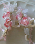 Pink Rose Claw Clip