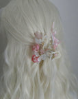Pink Rose Claw Clip