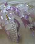 Purple Rose Claw Clip