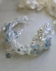 Silver Blue Hydrangea Bracelet