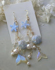 Ocean Dream Blue Shell Earrings