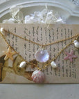 Double-Layer Shell & Pearl Necklace