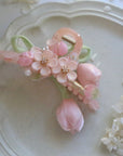 Pink Tulip Bloom Hair Claw