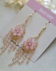 Blush Bloom Chandelier Earrings