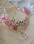 Peach Blossom Tassel Bracelet