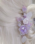 Purple Rose Claw Clip