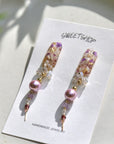Resin Spring Flower Long Earrings