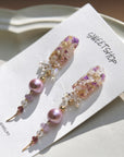 Resin Spring Flower Long Earrings