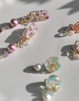Resin Spring Flower Long Earrings