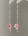 Blush Bloom Crystal Drop Earrings
