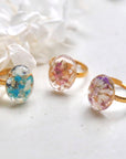 SALE - Resin Spring Flower Rings