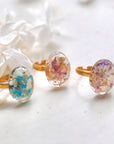 SALE - Resin Spring Flower Rings