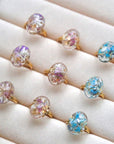 SALE - Resin Spring Flower Rings