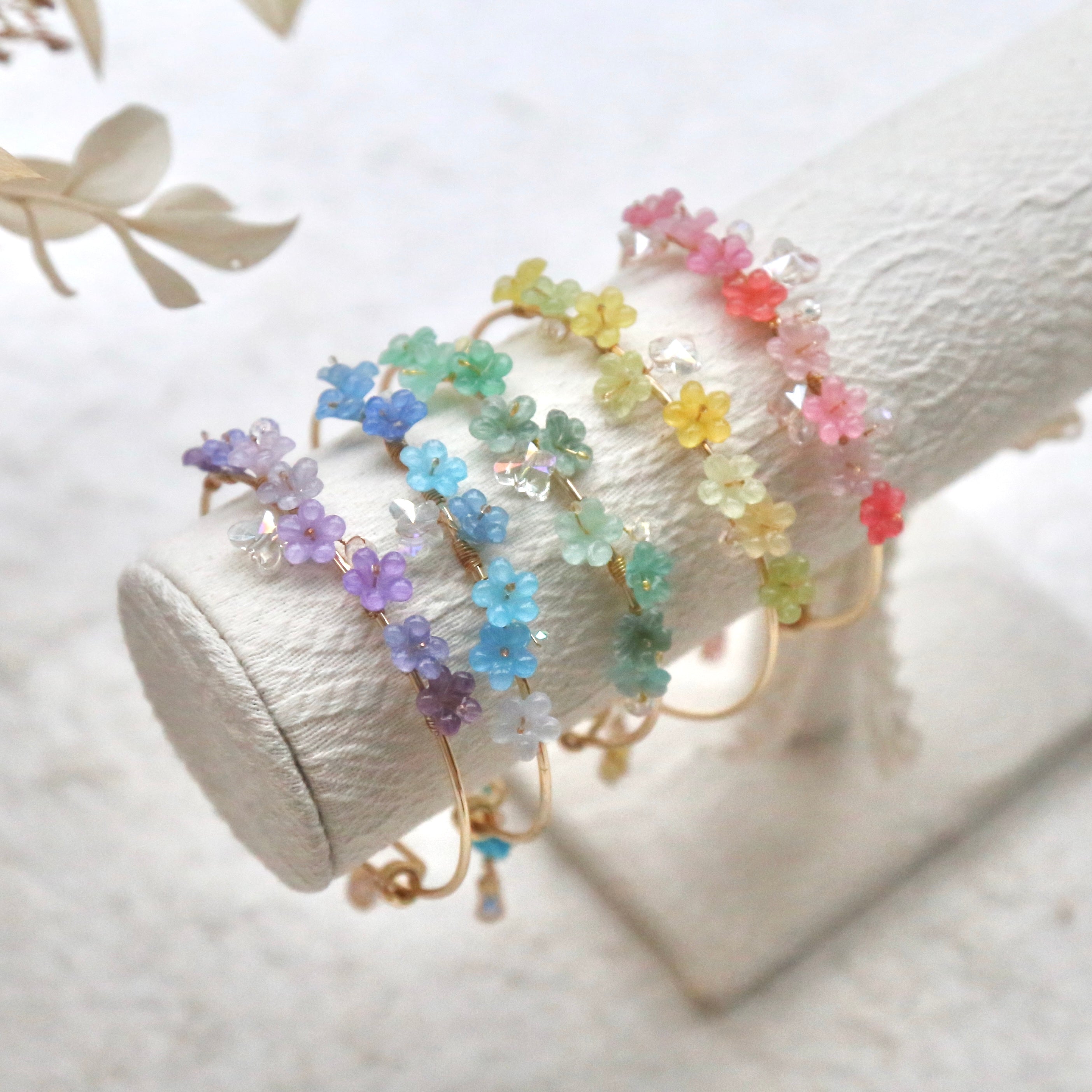 Everbloom Gold Flower Bangles