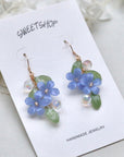 Blue Plumbago Earrings