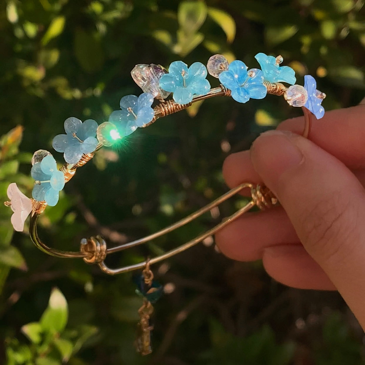 Everbloom Gold Flower Bangles