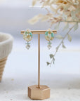 Resin Daisy Mint Earrings