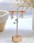 Resin Daisy Pink Earrings