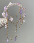Purple Hydrangea Tassel Bracelet