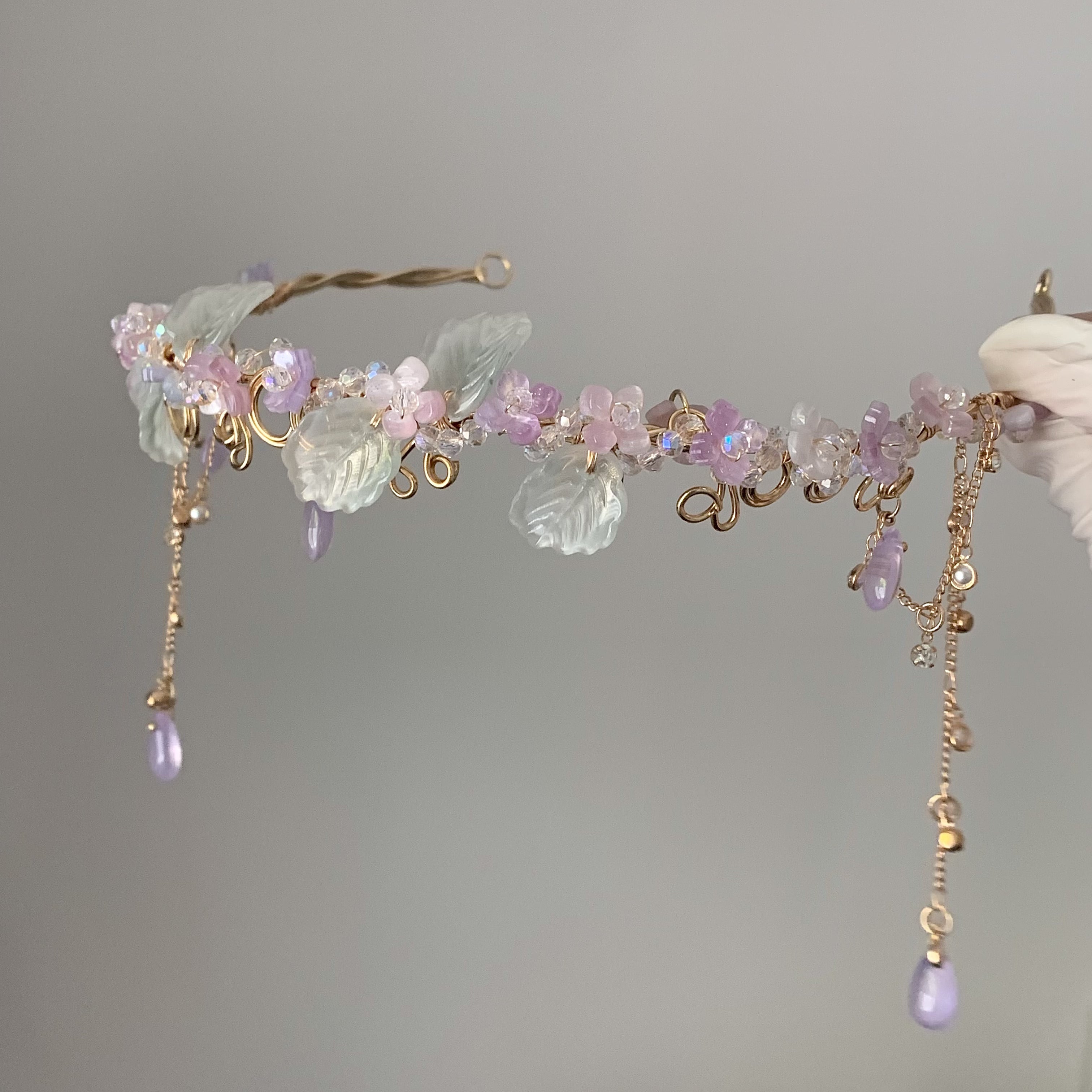Purple Hydrangea Tiara