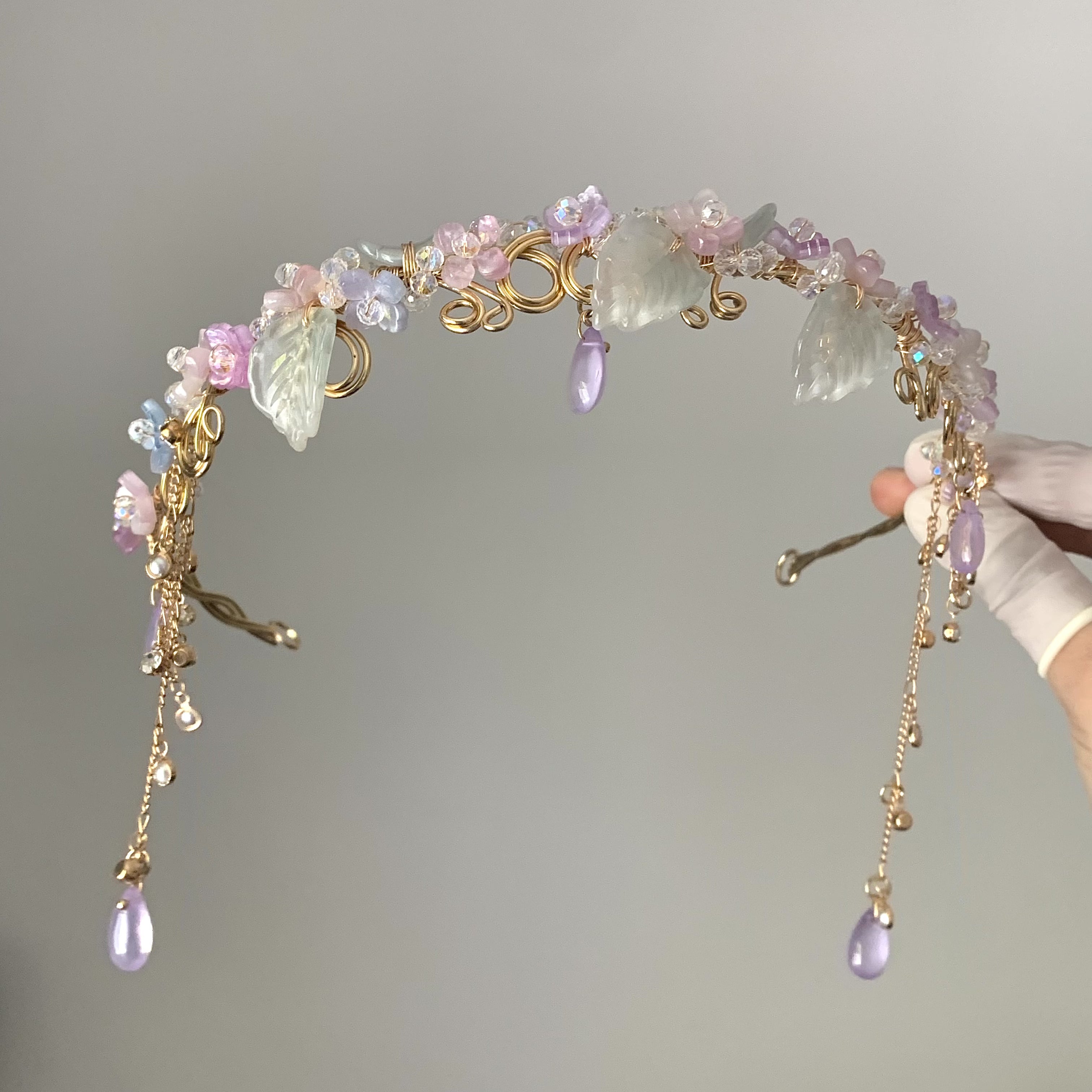 Purple Hydrangea Tiara