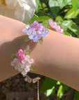 Pink Lavender Hydrangea Bloom Bracelet