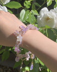 Purple Hydrangea Tassel Bracelet