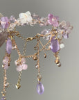 Purple Hydrangea Tassel Bracelet