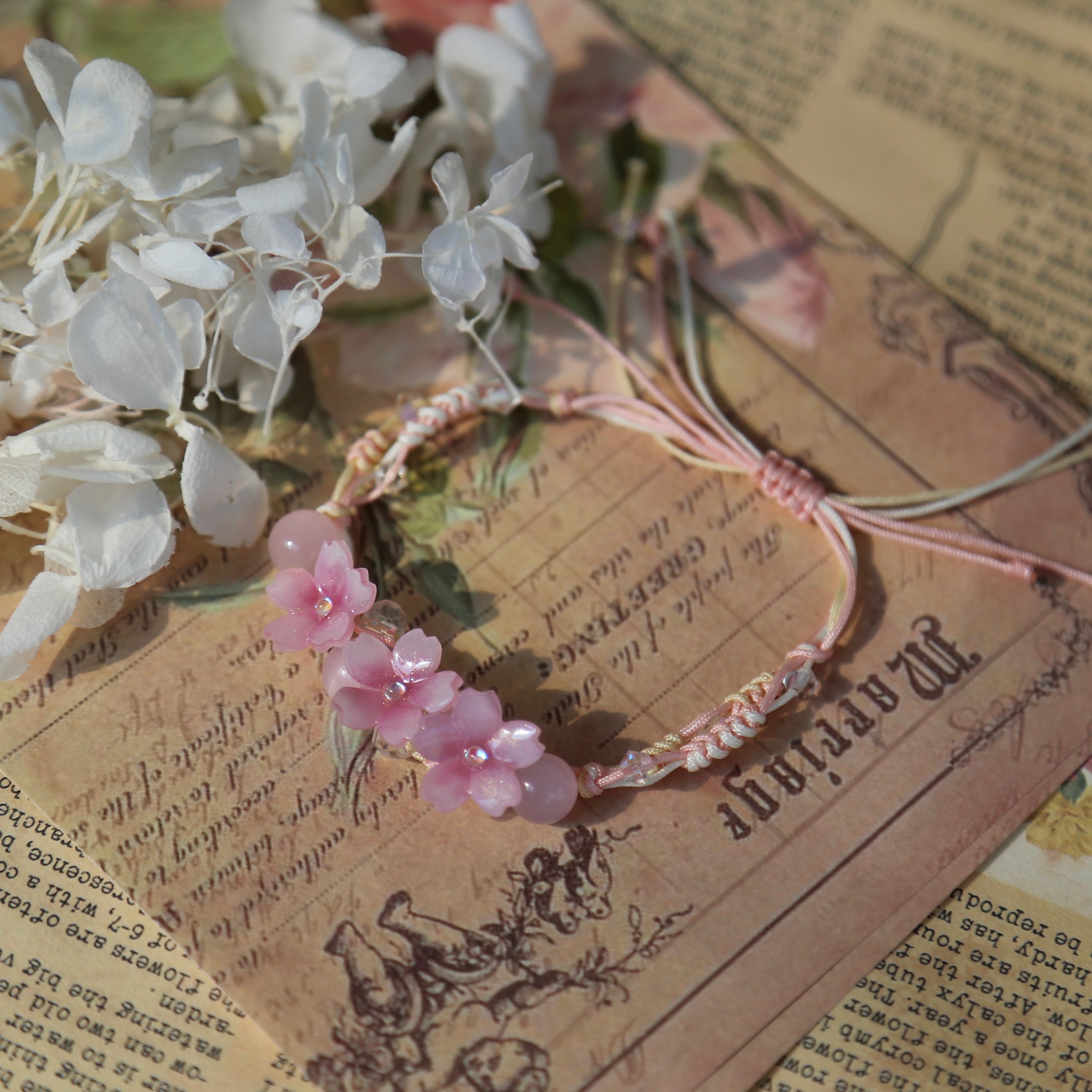 Shrink Plastic Sakura Bracelets
